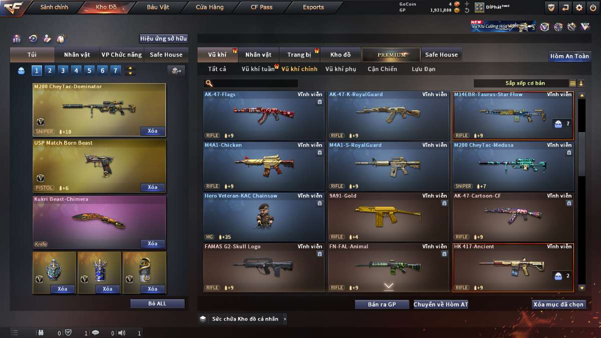 shop acc cf uy tin gia re